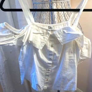 PINKIE Off the Shoulder White Blouse